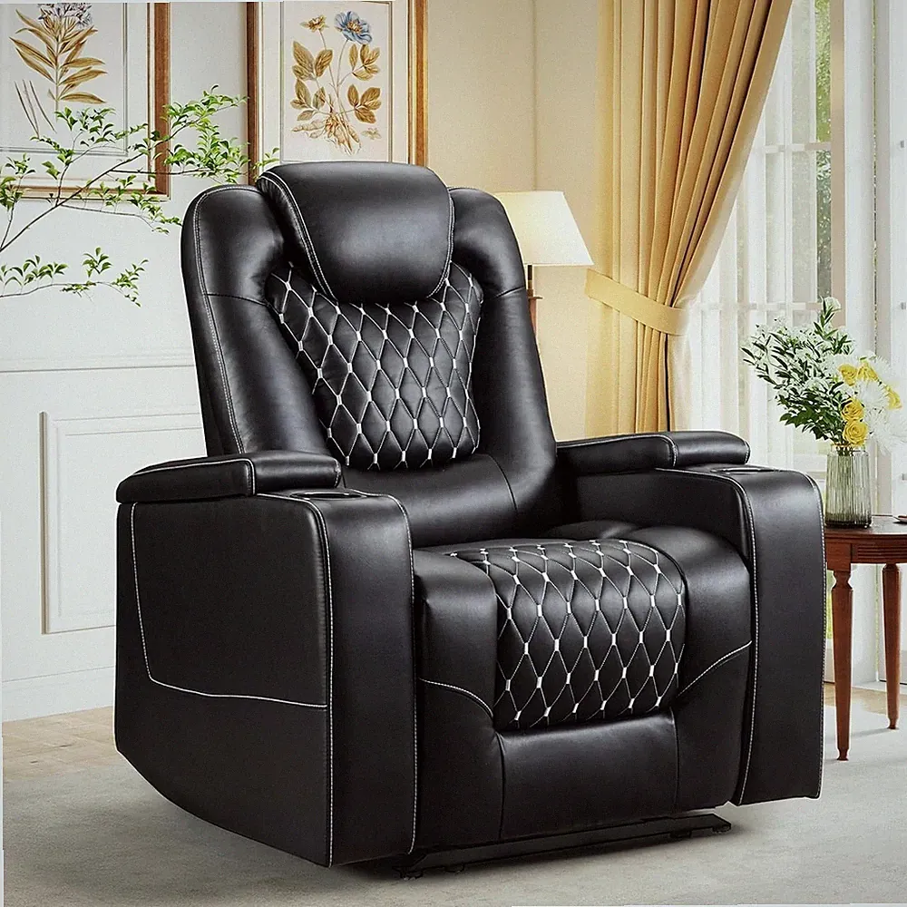 CANMOV Power Recliner Chair w/ USB Ports & Cup Holders Overstuffed Electric