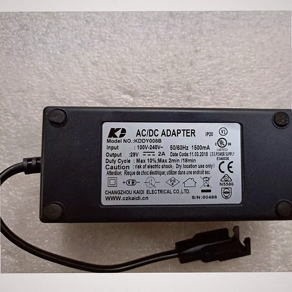 For KAIDI KDDY008B AC/DC Adapter 29V 2A Power Supply Recliner Lift Chair
