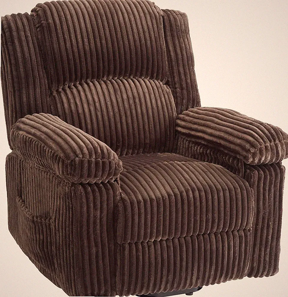 Manual Recliner Sofa with Handle, Pillow Top Arms, Thick Padding, Side Pocket